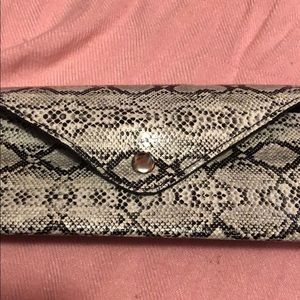 Snakeskin plus size belt with attached wallet